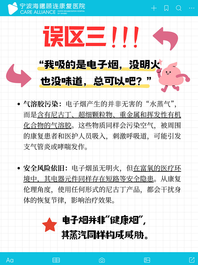 宁波海曙顾连康复医院科普：医院吸烟常见误区解读